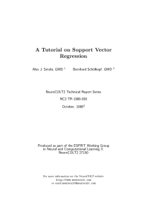 A Tutorial on Support Vector Regression