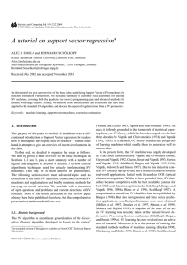 A tutorial on support vector regression