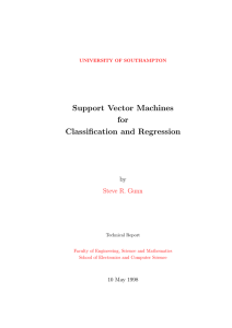 Support Vector Machines for Classification and Regression