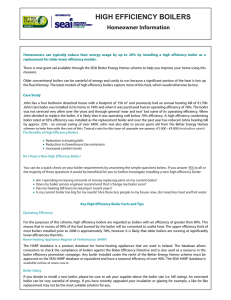 high efficiency boilers - the Sustainable Energy Authority of Ireland