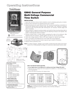 GM40 General Purpose Multi-Voltage Commercial Time Switch