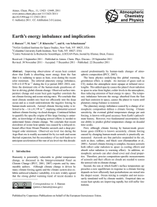 Hansen et al.: Earth`s energy imbalance and implications