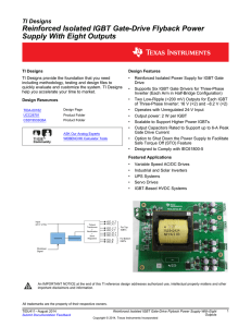 Reinforced Isolated IGBT Gate-Drive Flyback Power Supply With