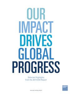 Selected Highlights from the 2014 ESG Report