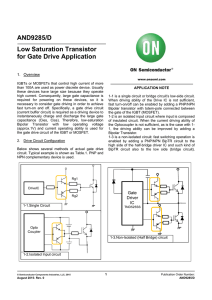 AND9285/D Low Saturation Transistor for Gate Drive Application