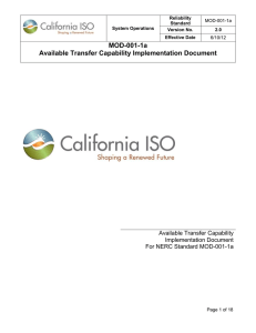 MOD-001-1a Available Transfer Capability Implementation Document