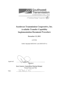 Available Transfer Capability Implementation Document Procedure