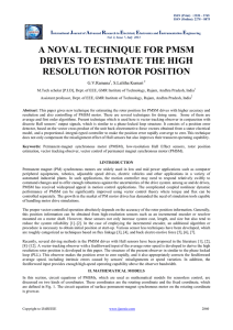 A NOVAL TECHNIQUE FOR PMSM DRIVES TO ESTIMATE THE