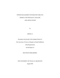 POWER MANAGEMENT INTEGRATED CIRCUITS