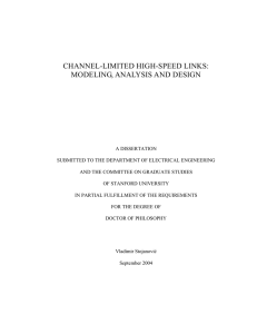 Modeling, Analysis and Design of High-Speed Links