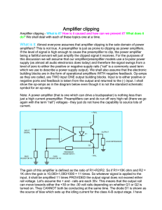 Amplifier clipping Amplifier clipping