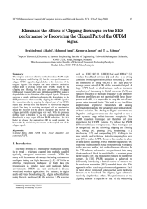 Eliminate the Effects of Clipping Technique on the SER performance