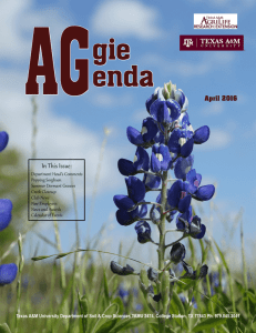 Aggie Agenda 96 – Apr. 2016