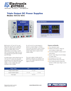1672, 1673 Triple Output DC Power Supplies