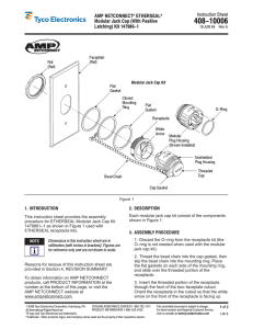 AMP NETCONNECT ETHERSEAL Modular Jack Cap (With Positive