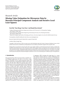 Research Article Missing Value Estimation for Microarray Data by