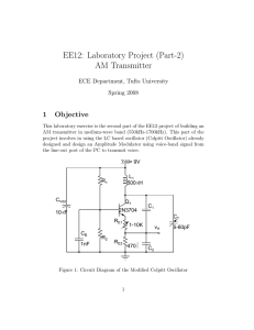 EE12: Laboratory Project (Part-2) AM Transmitter