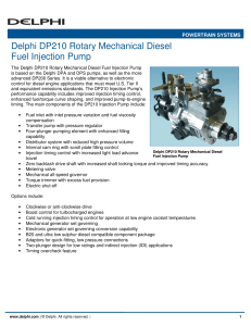 Delphi DP210 Rotary Mechanical Diesel Fuel Injection Pump
