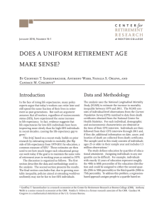 does a uniform retirement age make sense?