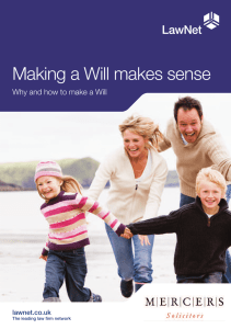 Making a Will makes sense - Solicitors in Henley, Oxfordshire