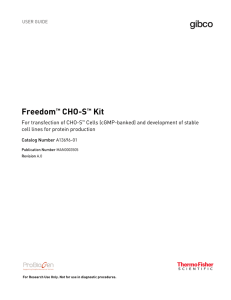 Freedom CHO-S Kit User Guide