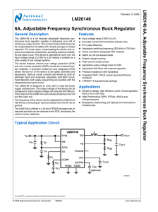 LM20146 6A, Adjustable Frequency Synchronous Buck Regulator