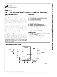 LM20123 3A, 1.5MHz PowerWise ® Synchronous