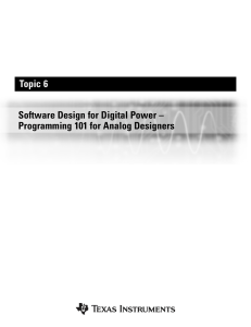 Topic 6 Software Design for Digital Power