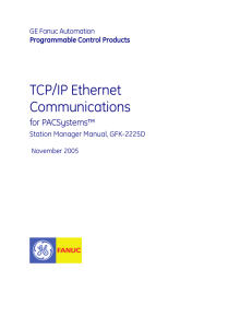 TCP/IP Ethernet Communications for PACSystems Station Manager