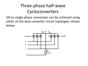 Three-phase half-wave Cycloconverters