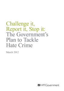 Challenge it, Report it, Stop it: The Government`s Plan to