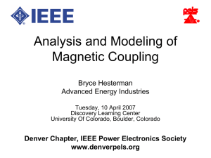 Analysis And Modeling Of Magnetic Coupling