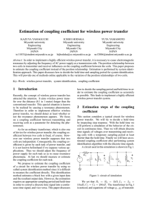 Estimation of coupling coefficient for wireless power transfer