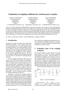 Estimation of coupling coefficient for wireless power transfer