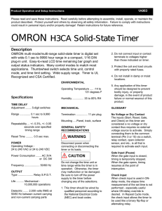 OMRON H3CA Solid-State Timer