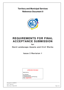 REQUIREMENTS FOR FINAL ACCEPTANCE SUBMISSION