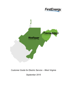 Customer Guide for Electric Service – West Virginia