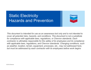 Static Electricity Hazards and Prevention