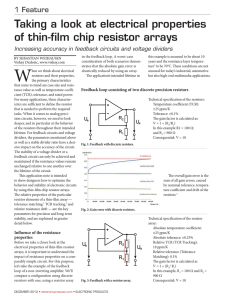 Taking a look at electrical properties of thin-film chip resistor