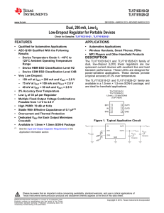 TLV7103318-Q1 Dual, 200mA, Low-IQ Low