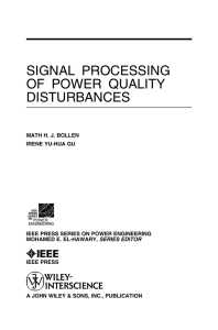 signal processing of power quality disturbances