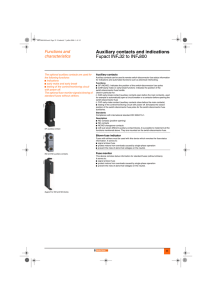 Auxiliary contacts and indications0 Fupact
