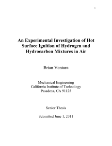 An Experimental Investigation of Hot Surface Ignition of Hydrogen