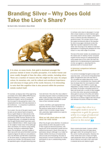 Branding Silver – Why Does Gold Take the Lion`s Share?