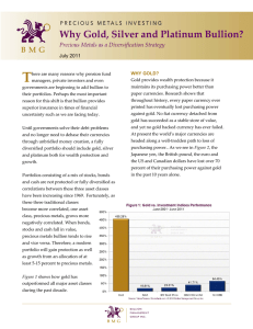 Why Gold, Silver and Platinum Bullion? - Silver