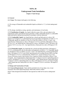 NFPA 30 Underground Tank Installation