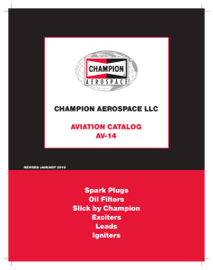 CHAMPION AEROSPACE LLC AVIATION CATALOG AV
