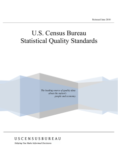 Quality Standard A1: Planning the Data Program