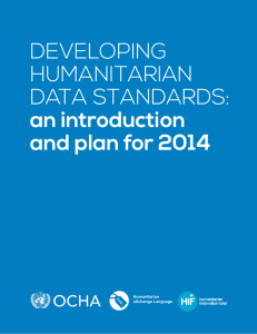 Developing humanitarian data standards: an introduction and plan