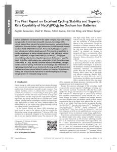 The First Report on Excellent Cycling Stability and Superior Rate
